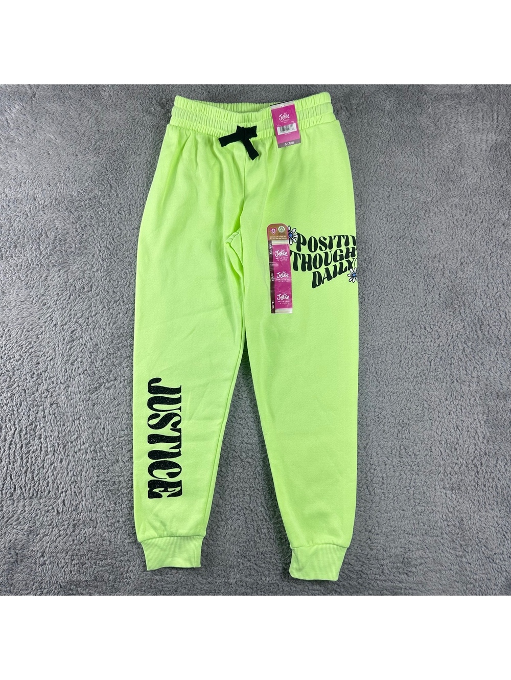 Justice Girls' Neon Green Sweatpants Size S (7/8)